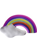 Rainbow Cloud Plaster Plaque
