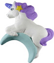Unicorn on Crescent Moon Plaster Plaque