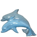 Two Dolphin Plaster Plaque