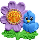 Keep Smiling Flower Plaster Plaque