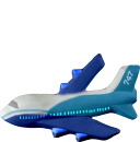 747 Airplane Plaster Plaque