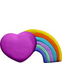 Heart Rainbow Plaster Plaque
