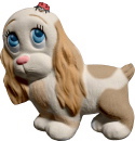 Puppy with Ladybug Plaster Plaque