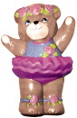 Ballerina Bear Plaster Plaque