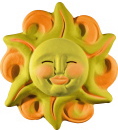 Wispy Sun Face Plaster Plaque
