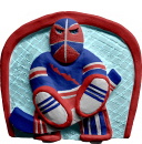 Hockey Player Plaster Plaque