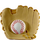 Baseball Glove with Ball Plaster Plaque