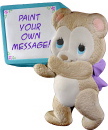 Bear with Message Board Plaster Plaque