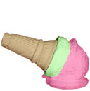 Dropped Ice Cream Cone Plaster Statue