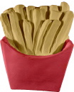 French Fries Plaster Plaque