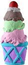 Triple Scoop Ice Cream Cone Plaster Plaque