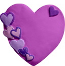 Single Heart Covered Heart Plaque