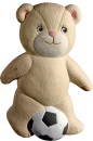 Soccer Bear Plaster Plaque