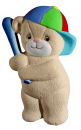 Baseball Bear Plaster Plaque