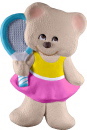 Tennis Bear Girl Plaster Plaque