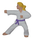 Karate Girl Plaster Plaque