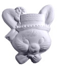 Bunny with Bonnet Plaster Plaque