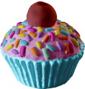 Cupcake with Cherry Plaster Statue
