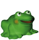 Happy Frog Plaster Statue