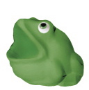 Frog with Mouth Open Plaster Statue