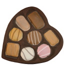 Box of Chocolates Plaster Plaque Small