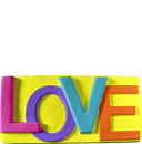 LOVE Plaster Plaque