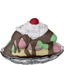 Banana Split with Glass Dish Plaster Statue