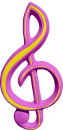 G Clef Music Note Plaster Plaque