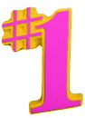 Number 1 Plaster Plaque