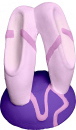 Ballet Slippers on Base Plaster Statue