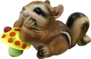 Squirrel on Mushroom Plaster Statue