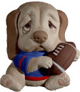 Football Critter Puppy Plaster Statue