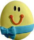 Smily Egg with Bow Plaster Plaque