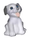 Happy Puppy Plaster Statue