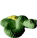 Curled up Snake Plaster Statue