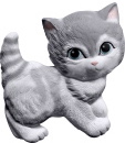 Kitten Standing Plaster Plaque 