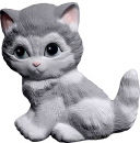 Kitten Seated Plaster Plaque