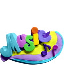 Music Small Plaster Plaque