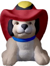 Fire Puppy Plaster Statue