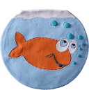 Fish in Bowl Plaster Plaque