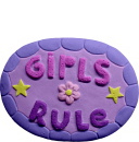 Girls Rule Plaster Plaque