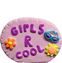Girls R Cool Plaster Plaque