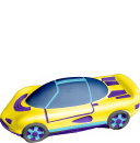 Race Car Plaster Statue a