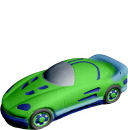 Race Car Plaster Statue c