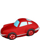 Race Car Plaster Statue d