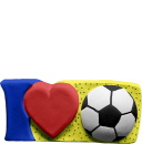 I Love Soccer Plaster Plaque