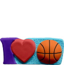 I Love Basketball Plaster Plaque
