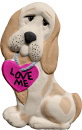 Love Me Dog Plaster Plaque