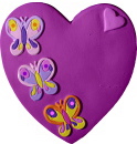 Heart with Butterflies Plaster Plaque