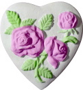 Rose Heart Plaster Plaque